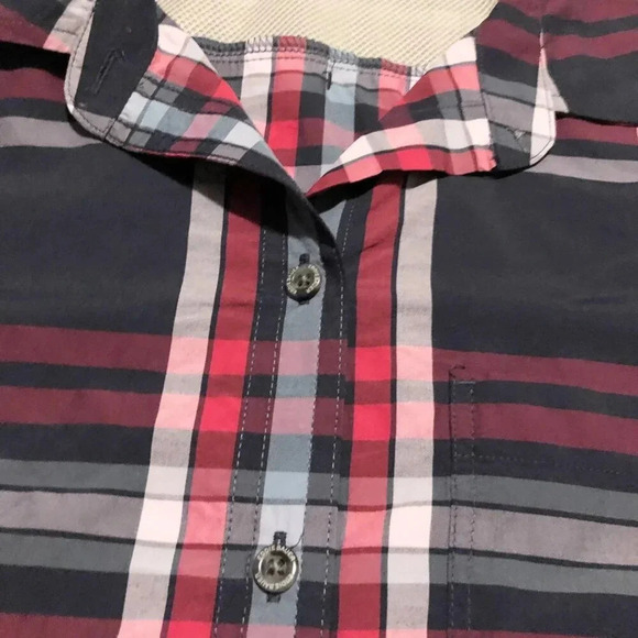 Eddie  Bauer Travex Button Shirt Womens Size XL Plaid Short Sleeve Shirt - Picture 5 of 16